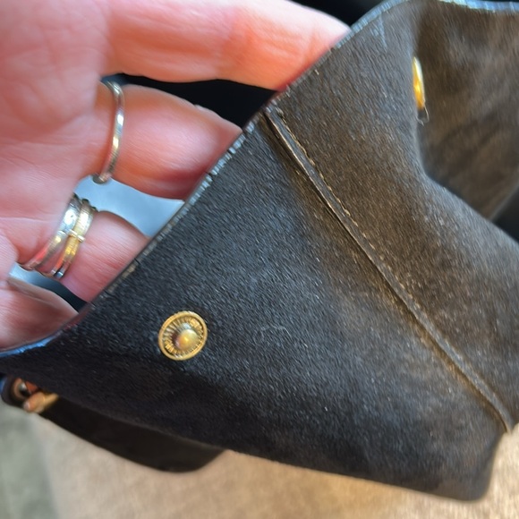 HOUSE OF HARLOW 1960 STYLISH BLACK FAUX SUEDE BAG - Picture 10 of 14